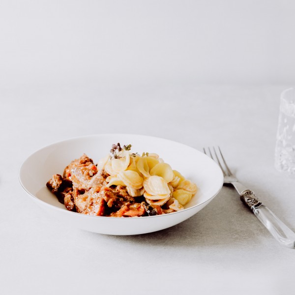 Coq au Vin mit Nudeln